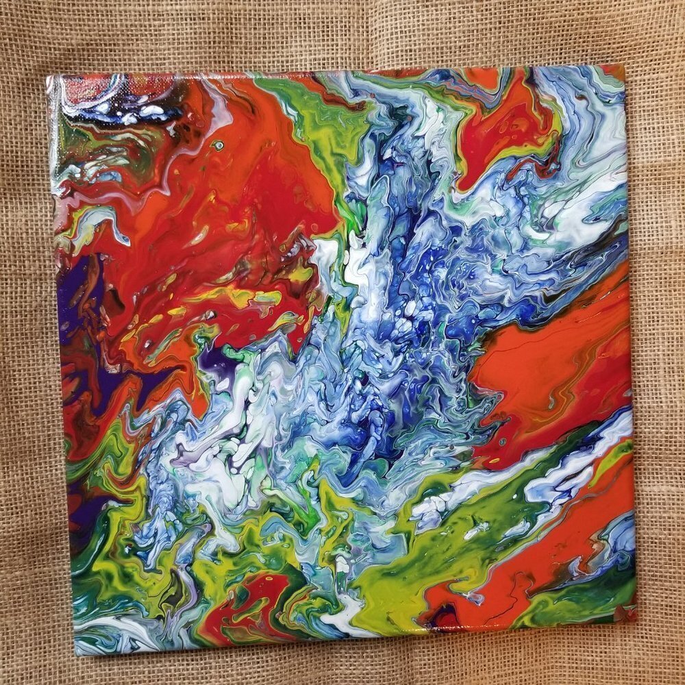 Abstract Acrylic Canvas Painting